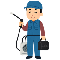 Illustration of a smiling pressure washer technician in a blue uniform and cap, holding a pressure washing wand with a black toolbox beside him. Represents exterior cleaning services and aligns well with content about business insurance quotes online.